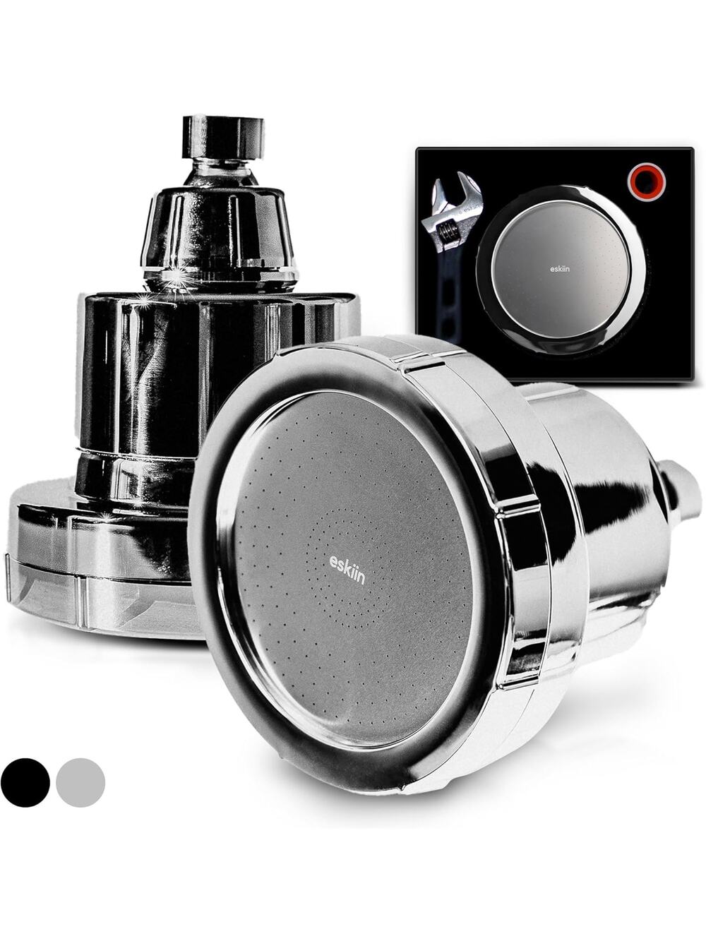 Eskiin Filtered Showerhead With Filters High Pressure Water Softener